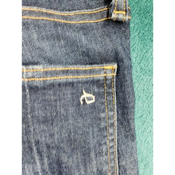 Rag & Bone Jeans Size 26 Blue Pants Mid Rise Ladies Fray Hem Skinny Ankle - Picture 12 of 13
